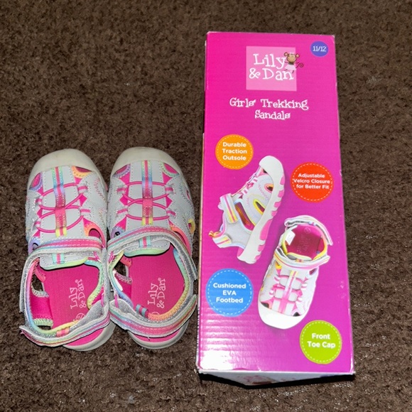 Lilly&Dan Girls Trekking Sandals size 11/12 & 7/8 - Picture 4 of 9